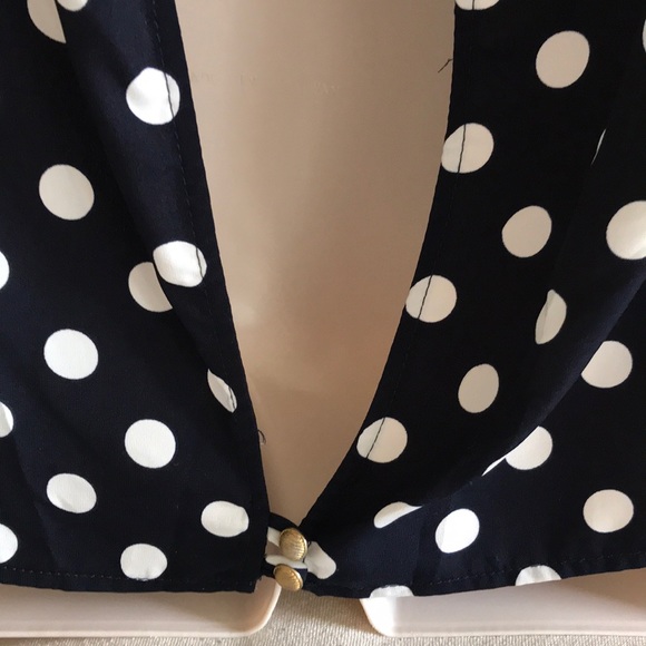 My Story - polka dot navy top with open back - XS - Picture 5 of 6